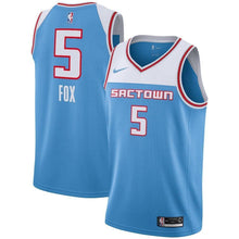 Load image into Gallery viewer, De'Aaron Fox Sacramento Kings Youth Jersey – City Edition – Blue 2018/2019