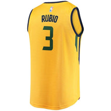 Load image into Gallery viewer, Ricky Rubio Utah Jazz Branded Fast Break Player Jersey Gold - Statement Edition