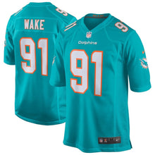 Load image into Gallery viewer, Miami Dolphins Cameron Wake Aqua Jersey 2018 - 2019