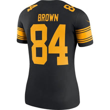 Load image into Gallery viewer, Antonio Brown Pittsburgh Steelers Women's Color Rush Legend Jersey - Black 2018/2019