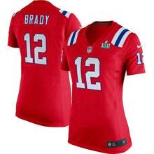 Load image into Gallery viewer, Tom Brady New England Patriots Women's Red Super Bowl LII Bound Game Jersey 2019