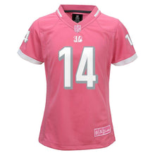 Load image into Gallery viewer, Youth Girls Cincinnati Bengals Andy Dalton Pink Bubble Gum Jersey