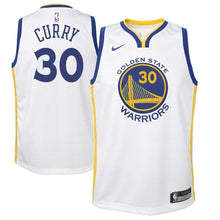 Load image into Gallery viewer, Stephen Curry Golden State Warriors Youth Jersey White - Association Edition 2018/2019