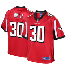 Load image into Gallery viewer, Youth Atlanta Falcons Ricky Ortiz NFL Pro Line Red Player Jersey