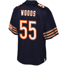 Load image into Gallery viewer, Youth Chicago Bears Josh Woods NFL Pro Line Navy Player Jersey