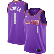 Load image into Gallery viewer, Devin Booker Phoenix Suns Youth Jersey – City Edition – Purple 2018/2019