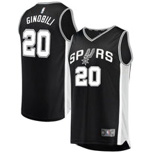 Load image into Gallery viewer, Manu Ginobili San Antonio Spurs Branded Youth Fast Break Jersey Black - Icon Edition 2018/2019