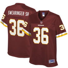 Load image into Gallery viewer, D.J. Swearinger Washington Redskins Pro Line Women's Player Jersey – Burgundy 2018/2019