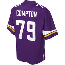Load image into Gallery viewer, Tom Compton Minnesota Vikings Pro Line Player Jersey – Purple 2018/2019