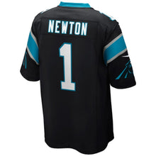 Load image into Gallery viewer, Carolina Panthers Cam Newton Black Jersey 2018 - 2019