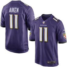 Load image into Gallery viewer, Youth Baltimore Ravens Kamar Aiken Nike Purple Game Jersey