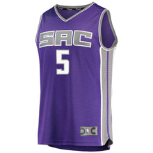 Load image into Gallery viewer, De'Aaron Fox Sacramento Kings Branded Youth Fast Break Jersey Purple - Icon Edition 2018/2019