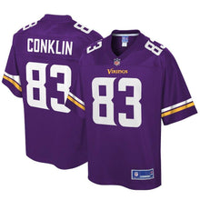 Load image into Gallery viewer, Tyler Conklin Minnesota Vikings Pro Line Player Jersey – Purple 2018/2019
