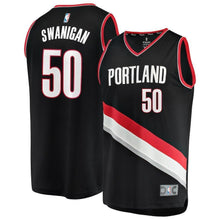 Load image into Gallery viewer, Portland Trail Blazers Caleb Swanigan Branded Youth Fast Break Player Jersey - Icon Edition - Black 2018/2019