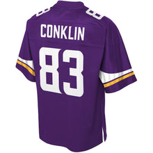 Load image into Gallery viewer, Tyler Conklin Minnesota Vikings Pro Line Player Jersey – Purple 2018/2019