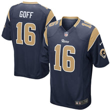 Load image into Gallery viewer, Jared Goff Los Angeles Rams Youth Game Jersey - Navy 2018/2019
