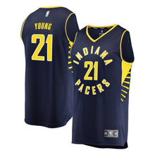 Load image into Gallery viewer, Thaddeus Young Indiana Pacers Navy Swingman Jersey 2018 - 2019