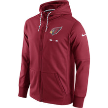 Load image into Gallery viewer, Men's Arizona Cardinals Nike Cardinal Sideline Logo Performance Full-Zip Hoodie