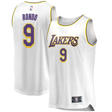 Load image into Gallery viewer, Rajon Rondo Los Angeles Lakers Branded Fast Break Jersey - Association Edition – White