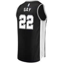 Load image into Gallery viewer, Rudy Gay San Antonio Spurs Branded Fast Break Road Player Jersey Black - Icon Edition