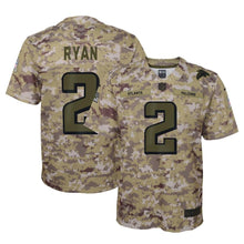 Load image into Gallery viewer, Youth Atlanta Falcons Matt Ryan Nike Camo Salute to Service Game Jersey