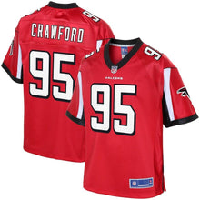 Load image into Gallery viewer, Youth Atlanta Falcons Jack Crawford NFL Pro Line Red Team Color Player Jersey