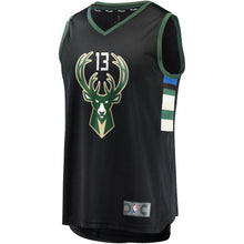 Load image into Gallery viewer, Malcolm Brogdon Milwaukee Bucks Branded Youth Fast Break Jersey Black - Statement Edition 2018/2019