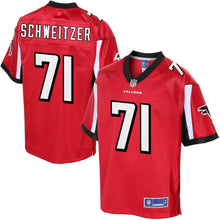 Load image into Gallery viewer, Youth Atlanta Falcons Wes Schweitzer NFL Pro Line Red Player Jersey