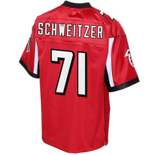 Load image into Gallery viewer, Youth Atlanta Falcons Wes Schweitzer NFL Pro Line Red Player Jersey