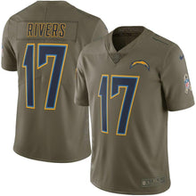 Load image into Gallery viewer, Philip Rivers Los Angeles Chargers Salute To Service Limited Jersey - Olive
