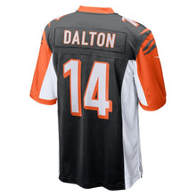Load image into Gallery viewer, Youth Cincinnati Bengals Andy Dalton Nike Black 50th Anniversary Patch Game Jersey