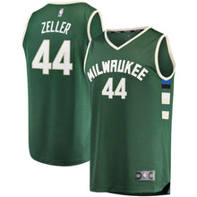 Load image into Gallery viewer, Tyler Zeller Milwaukee Bucks Branded Fast Break Jersey - Icon Edition - Hunter Green