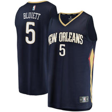 Load image into Gallery viewer, Trevon Bluiett New Orleans Pelicans Branded Fast Break Jersey - Icon Edition - Navy
