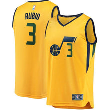 Load image into Gallery viewer, Ricky Rubio Utah Jazz Branded Fast Break Player Jersey Gold - Statement Edition