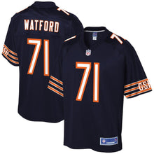 Load image into Gallery viewer, Youth Chicago Bears Earl Watford NFL Pro Line Navy Player Jersey