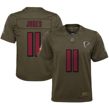 Load image into Gallery viewer, Youth Atlanta Falcons Julio Jones Nike Olive Salute to Service Game Jersey