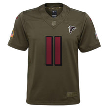 Load image into Gallery viewer, Youth Atlanta Falcons Julio Jones Nike Olive Salute to Service Game Jersey