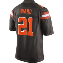 Load image into Gallery viewer, Denzel Ward Cleveland Browns Draft First Round Pick #2 Game Jersey – Brown 2018/2019