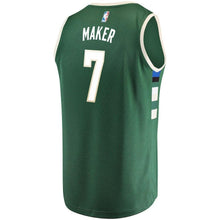 Load image into Gallery viewer, Thon Maker Milwaukee Bucks Branded Fast Break Road Player Jersey Green - Icon Edition
