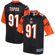 Load image into Gallery viewer, Youth Cincinnati Bengals Josh Tupou NFL Pro Line Black Player Jersey
