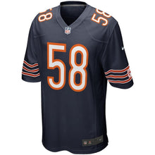 Load image into Gallery viewer, Roquan Smith Chicago Bears Draft First Round Pick Game Jersey – Navy 2018/2019