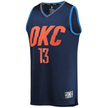 Load image into Gallery viewer, Paul George Oklahoma City Thunder Branded Youth Fast Break Jersey - Statement Edition – Navy 2018/2019