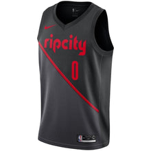 Load image into Gallery viewer, Damian Lillard Portland Trail Blazers Youth Jersey – City Edition – Black 2018/2019
