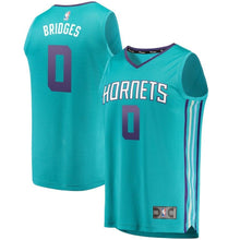 Load image into Gallery viewer, Miles Bridges Charlotte Hornets Branded Youth Fast Break Jersey Teal - Icon Edition 2018/2019