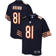 Load image into Gallery viewer, Youth Chicago Bears Marlon Brown NFL Pro Line Navy Player Jersey