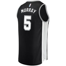 Load image into Gallery viewer, Dejounte Murray San Antonio Spurs Branded Fast Break Road Player Jersey Black - Icon Edition