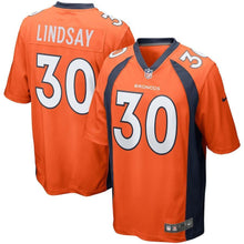 Load image into Gallery viewer, Phillip Lindsay Denver Broncos Player Game Jersey  Orange