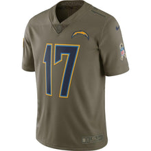 Load image into Gallery viewer, Philip Rivers Los Angeles Chargers Salute To Service Limited Jersey - Olive