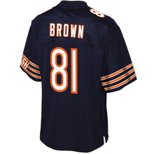 Load image into Gallery viewer, Youth Chicago Bears Marlon Brown NFL Pro Line Navy Player Jersey