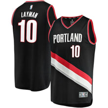Load image into Gallery viewer, Jake Layman Portland Trail Blazers Branded Fast Break Team Color Player Jersey Black - Icon Edition